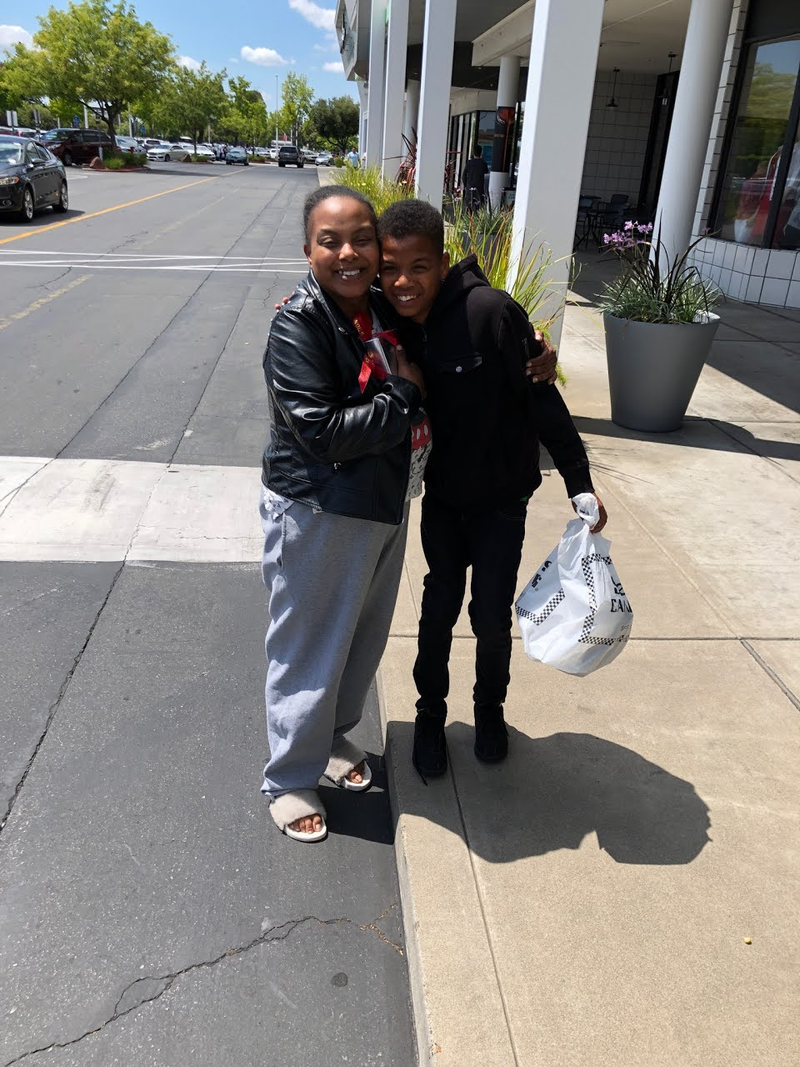 Isaiah and his mother, LaToya Downs
